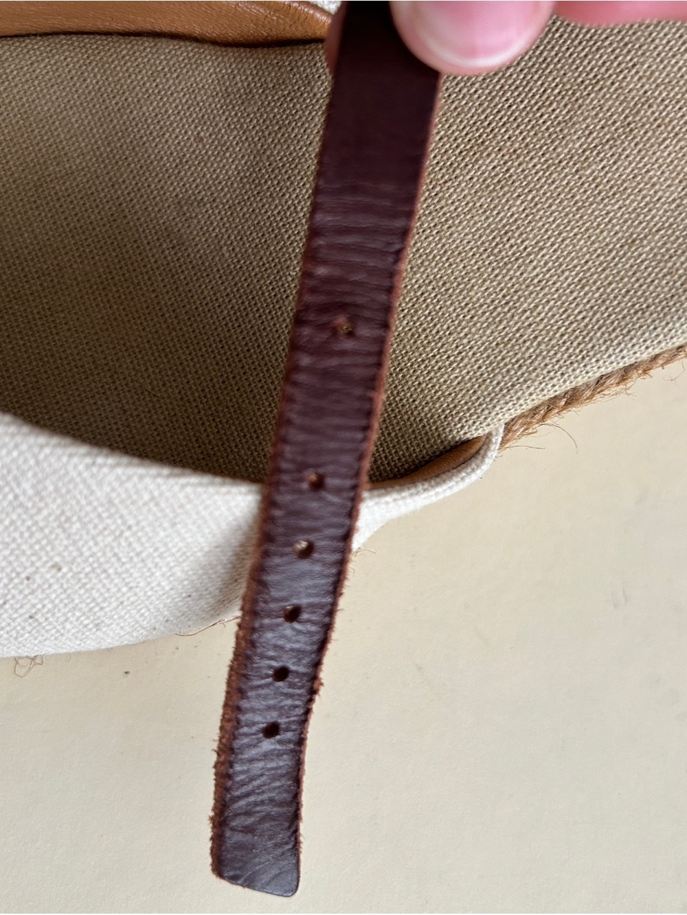 Sezane Canvas Espadrille Wedge Sandals - Cream and Tan - Picture 11 of 13